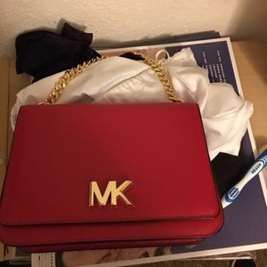 Mk red shoulder bag